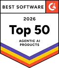 G2 Best Software 2026 · Top 50 em produtos de inteligência artificial